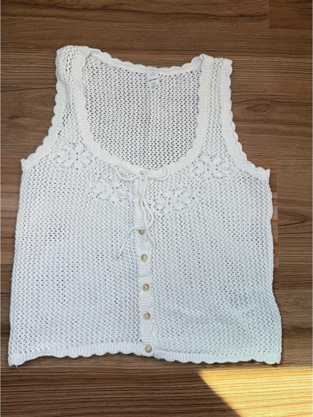 Sleeveless Seaside Cotton Crochet Tank Top